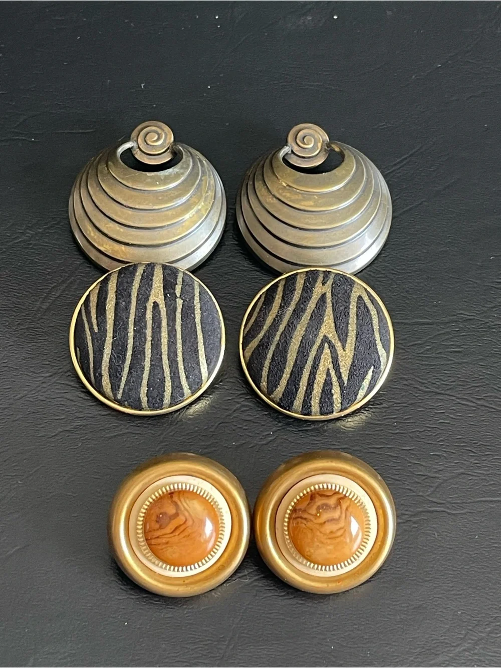 3 vintage earrings.